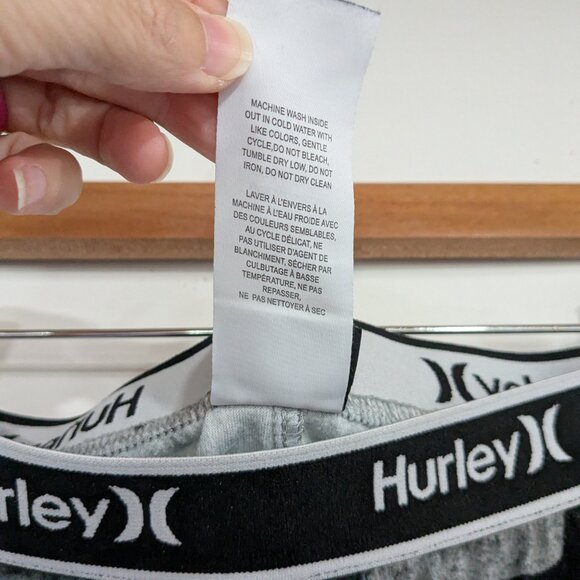 Hurley Elastic Waist Camouflage Pattern Pajama Pants Grey Black Size 14 - Picture 5 of 5
